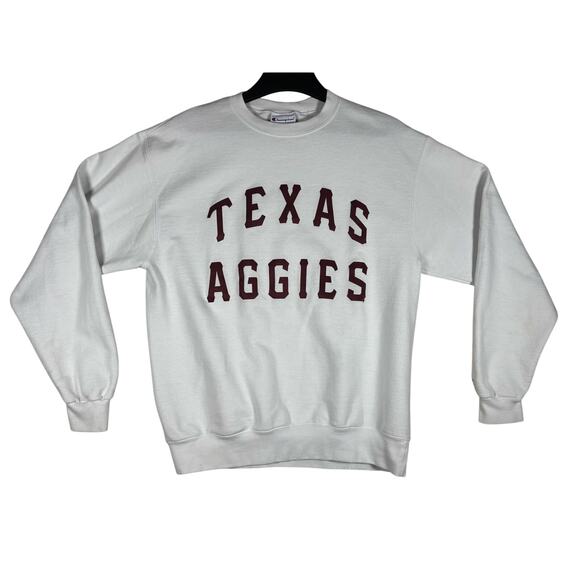Champion Texas A&M Aggies Crewneck Sweatshirt White Size L College Spirit - Picture 1 of 15